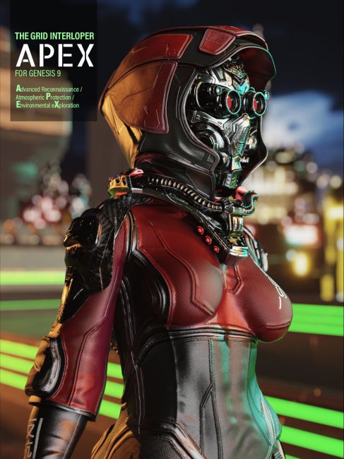 Click here to see preview images for "APEX Gear (The Grid Interloper) - SciFi - Cyberpunk props for Genesis 9" APEX Gear (The Grid Interloper) - SciFi - Cyberpunk props for Genesis 9