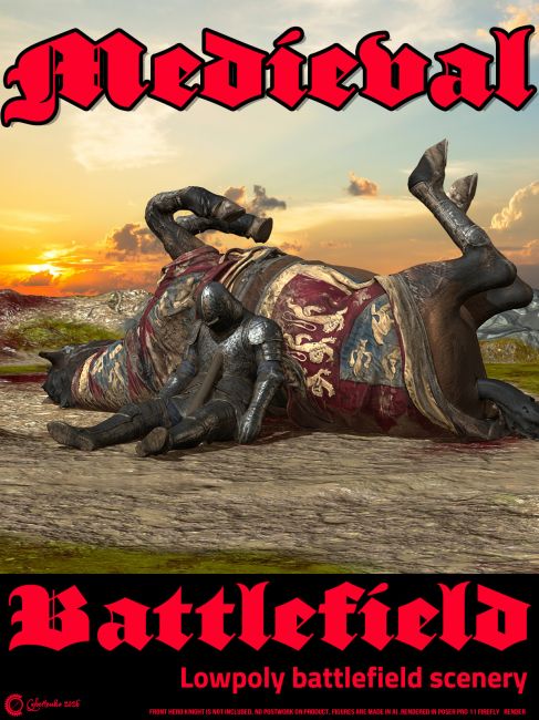 Click here to see preview images for "Medieval Battlefield for Poser" Medieval Battlefield for Poser