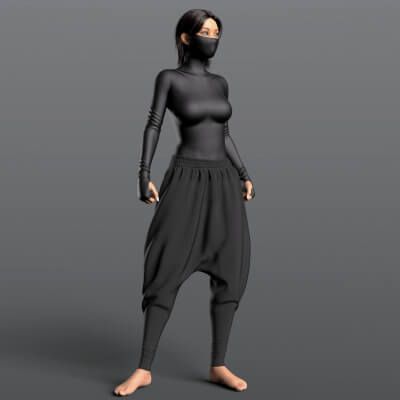 Click here to see preview images for "Bodysuit Mask and Wide Pants G8F" Bodysuit Mask and Wide Pants G8F