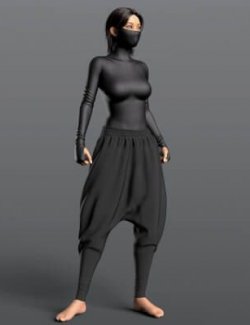 Bodysuit Mask and Wide Pants G8F