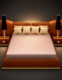 Modern Luxury Bed 3D Model AQ3D