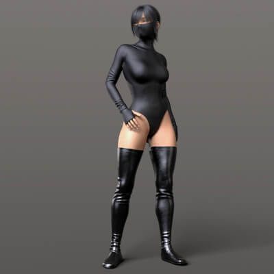 Click here to see preview images for "Bodysuit Mask and High Boots 4v G8F" Bodysuit Mask and High Boots 4v G8F