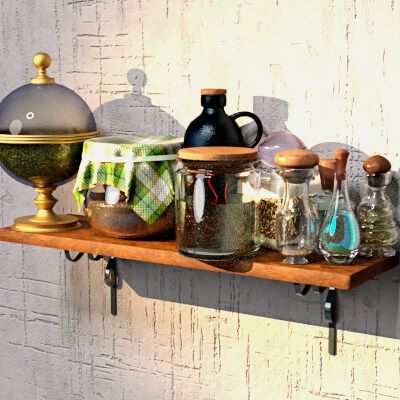 Click here to see preview images for "Witch's Kitchen Shelf" Witch's Kitchen Shelf