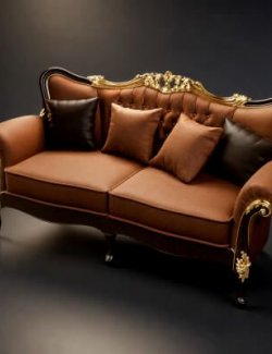 Luxury Classic Carved Sofa 3D Model AQ3D