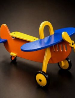 Kids Toy Airplane 3D Model AQ3D
