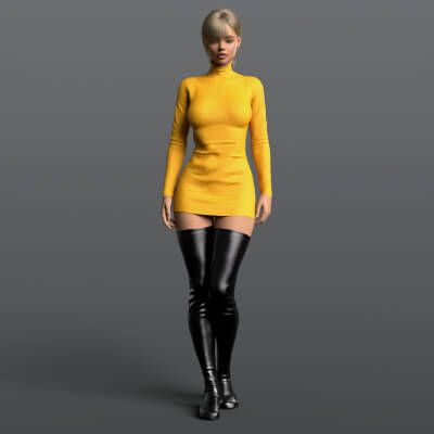 Click here to see preview images for "Knitted Dress and High Boots 4v G8F" Knitted Dress and High Boots 4v G8F