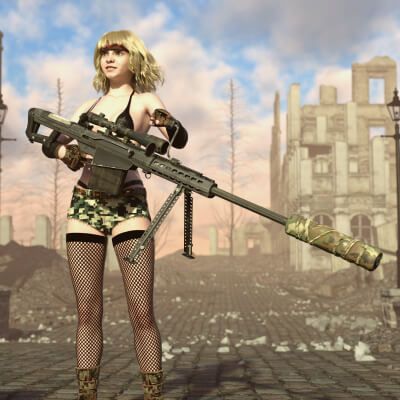 Click here to see preview images for "M82 Barrett Rifle WZ for G8F and G9" M82 Barrett Rifle WZ for G8F and G9