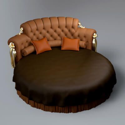 Click here to see preview images for "Luxury Round Tufted Bed 3D Model AQ3D" Luxury Round Tufted Bed 3D Model AQ3D