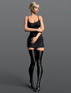 Short Dress 2v and High Boots 4v G8 Female