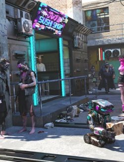 Cyberpunk Slums for Daz Studio