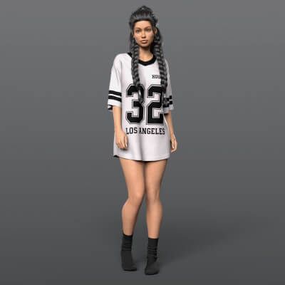 Click here to see preview images for "Oversize T-Shirt and Socks G8F" Oversize T-Shirt and Socks G8F