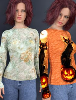 dForce - Long Sleeve Tee for Genesis 8 and Genesis 9