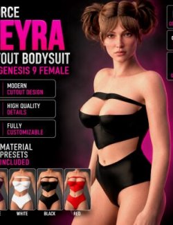 dForce Veyra Cutout Bodysuit for Genesis 9 Female