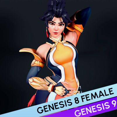 Click here to see preview images for "Overwatch Anran for Genesis 8 and 9" Overwatch Anran for Genesis 8 and 9