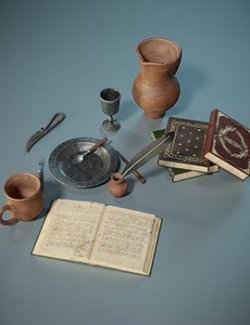 Medieval Tableware and Props Set