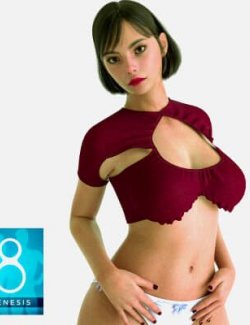Cut-out Crop Top For Genesis 8 Female