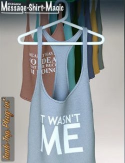 Message-Shirt-Magic Camisole Plugin for Genesis 8 Female