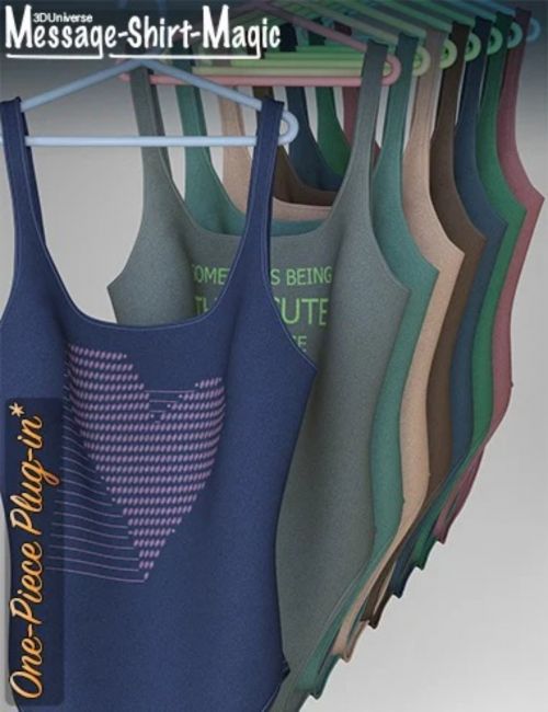 Click here to see preview images for "Message-Shirt-Magic One-Piece Plugin for Genesis 8 Female" Message-Shirt-Magic One-Piece Plugin for Genesis 8 Female