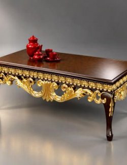 Luxury Ornate Console Table 3D Model AQ3D