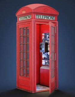 British Red Telephone Box Props