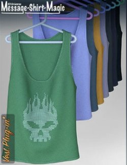 Message-Shirt-Magic Vest Plugin for Genesis 8 Female