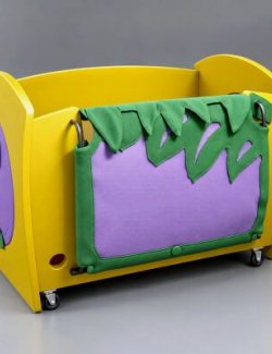Modern Kids Bed Children's Bedroom Furniture 3D Model