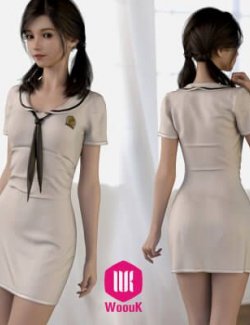 dForce WUK Short Sleeve Tie Shirt Dress for G8 & 8.1F