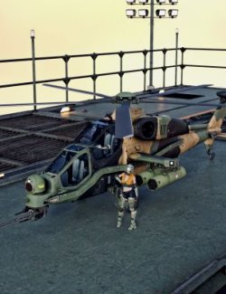 T129 Attack Helicopter wt for DAZ3D