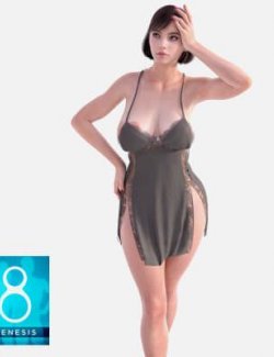 dForce Romantic Babydoll for Genesis 8