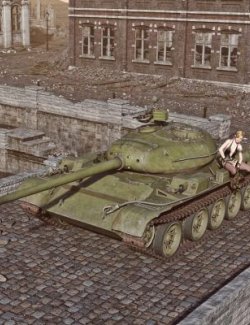 T54 1947 Tank With DAZ3D