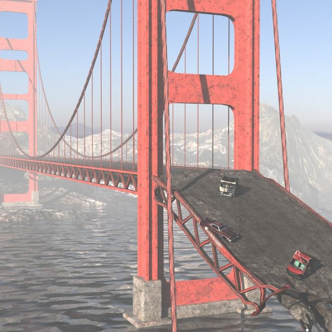 Click here to see preview images for "Post-Apocalyptic Bridges Kit for Daz Studio" Post-Apocalyptic Bridges Kit for Daz Studio