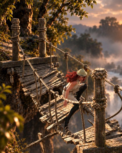 Click here to see preview images for "The Rope Bridge" The Rope Bridge