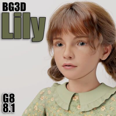 Click here to see preview images for "BG3D Lily for G8-8.1 Female" BG3D Lily for G8-8.1 Female