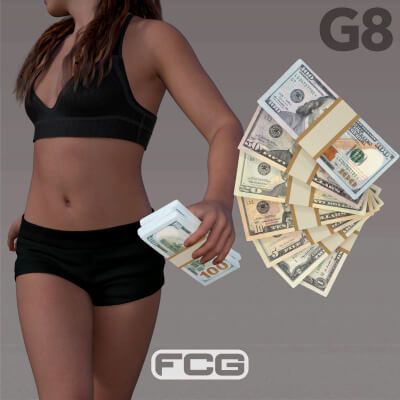 Click here to see preview images for "Dollar Bills Hand Prop Bundle for Genesis 8" Dollar Bills Hand Prop Bundle for Genesis 8