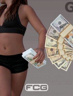 Dollar Bills Hand Prop Bundle for Genesis 8
