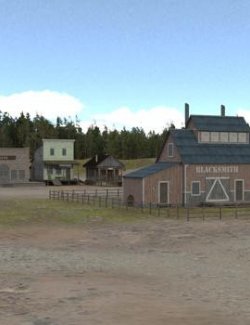 Western Town Set 1 for Poser