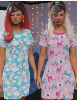 VERSUS - dForce Cute Midi Nighty Genesis8-8.1F-G9