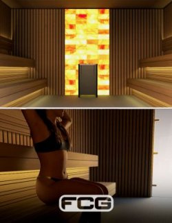 Modern Sauna & Spa Interior for DAZ Studio