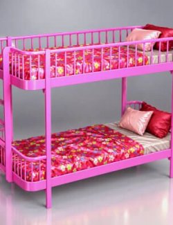 Modern Kids Bed 3D Model AQ3D