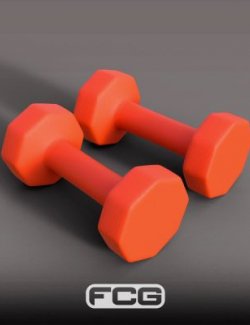 Hex Dumbbell for DAZ Studio