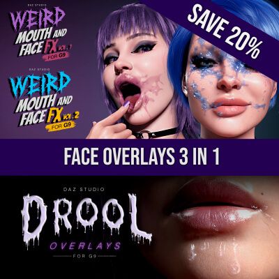 Click here to see preview images for "Face Overlays 3 in 1" Face Overlays 3 in 1