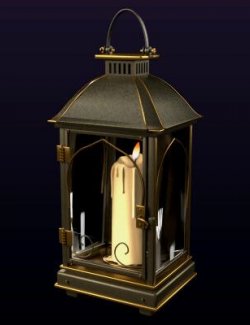 Nightfall Artisan Lantern - Gothic Candle Lantern Prop